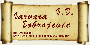 Varvara Dobrojević vizit kartica